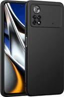Etui i futerały do telefonów - Silikonowe etui na telefon komórkowy Xiaomi Poco X4 Pro 5G Protective Cover Matt Black Backcover - miniaturka - grafika 1
