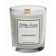 Świece - Polskie Świece Świeca sojowa Sandalwood z drewnianym knotem 190 g - miniaturka - grafika 1