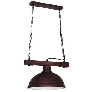 Luminex Hakon 9038 lampa wisząca zwis 1x60W E27 brązowa - Lampy sufitowe - miniaturka - grafika 1