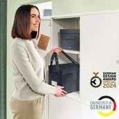 Torby na laptopy - LEITZ Desk Sharing Tasche m. Deckel grau, 200x235x355 BxHxT 67240089 - miniaturka - grafika 1