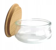 Pojemniki kuchenne - Pojemnik na przyprawy eleganckie szkło z drewnianą pokrywką 210 ml - miniaturka - grafika 1