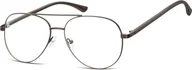 Okulary korekcyjne, oprawki, szkła - Okulary oprawki Pilotki zerówki metalowe korekcyjne 931F czarne - miniaturka - grafika 1