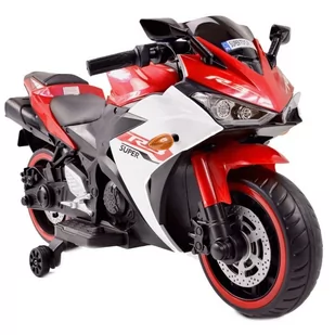 Import SUPER-TOYS WIELKI MOTOR NA AKUMULATOR GAZ W MANETCE HAMULEC,/N888 N888-CZERWONY - Pojazdy elektryczne dla dzieci - miniaturka - grafika 1