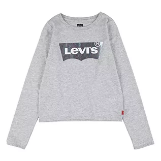 Koszulki dla dziewczynek - Levi's Kids Koszulka dziewczęca Lvg Ls Batwing Top, Light Grayheather, 3 lata - grafika 1