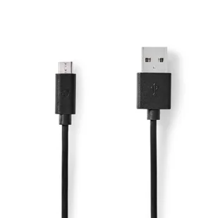 Nedis CCGL60500BK30 kabel USB USB 2.0 3 m USB A Micro-USB B Czarny - Kable USB - miniaturka - grafika 1