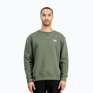 Bluza męska Alpha Industries Basic Small Logo dark olive - Bluzy męskie - miniaturka - grafika 1