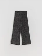 Spodnie i spodenki dla dziewczynek - Reserved - Błyszczące spodnie - czarny - miniaturka - grafika 1