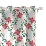 Zasłony - Zasłona WINTER wzór BN65 | Świąteczna gwiazda betlejemska 150 x 150 cm tkanina zaciemniająca - miniaturka - grafika 1