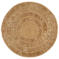 Dywany - vidaXL Ręcznie pleciony dywan z juty, 120 cm, okrągły - miniaturka - grafika 1