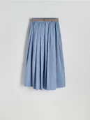 Spódnice - Reserved - Spódnica z paskiem - granatowy - miniaturka - grafika 1