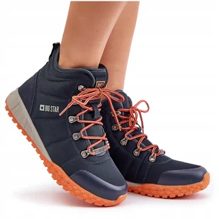 Trapery Buty Sportowe Big Star KK274215 Memory Foam System Granatowe 41 - Buty trekkingowe męskie - miniaturka - grafika 1