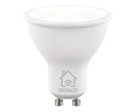 Systemy inteligentnych domów - Deltaco SMART H LED lamp GU10 WiFI 2.4GHz 5W 470lm Dim 2700K6500K - miniaturka - grafika 1