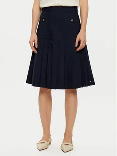 Tommy Hilfiger Spódnica plisowana WW0WW43798 Granatowy Regular Fit - Spódnice - miniaturka - grafika 1