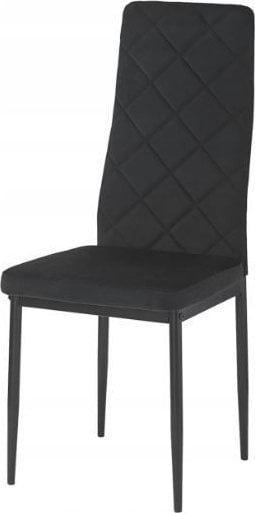 kontrast Krzesło tapicerowane nowoczesne do jadalni salonu welurowe Mark7 czarne