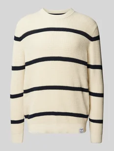 Sweter z dzianiny z okrągłym dekoltem model ‘Cairo’ - Swetry męskie - miniaturka - grafika 1