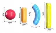 Klocki - KLOCKI MAGNETYCZNE PATYCZKI KULE KONSTRUKCYJNE EDUKACYJNE BOX DZIECI 86 el - miniaturka - grafika 1