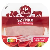 Kiełbasa i wędliny - Carrefour Classic Szynka wieprzowa 148 g - miniaturka - grafika 1