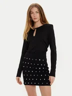 Bluzki damskie - Sisley Bluzka 5Y0XLQ080 Czarny Slim Fit - miniaturka - grafika 1