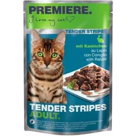 Mokra karma dla kotów - PREMIERE Tender Stripes Królik 28x85 g - miniaturka - grafika 1