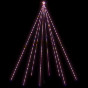 vidaXL vidaXL Choinka z lampek, wewn./zewn., 1300 kolorowych diod LED, 8 m - Oświetlenie świąteczne - miniaturka - grafika 1