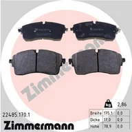 Klocki hamulcowe - Klocki hamulcowe - komplet ZIMMERMANN 22485.170.1 - miniaturka - grafika 1