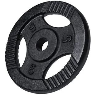 Gorilla Sports Obciążenie żeliwne typu Gripper 5kg, czarne (100542-00019-0010) - Obciążenia - miniaturka - grafika 1