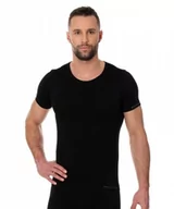 Koszulki męskie - Brubeck SS 00990A czarna koszulka męska - miniaturka - grafika 1