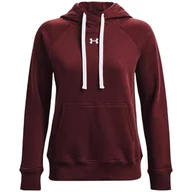 Bluzy damskie - Bluza damska Under Armour Rival Fleece HB Hoodie czerwona 1356317 690-S - miniaturka - grafika 1