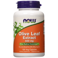 Witaminy i minerały dla sportowców - Now Foods Olive Leaf Extract - Liść Oliwny Ekstrakt 500 Mg - 120 Kapsułek - miniaturka - grafika 1