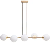 Lampy sufitowe - Żyrandol na lince FIRA 5xE27/60W/230V złoty - miniaturka - grafika 1