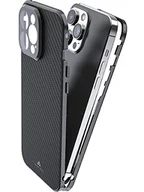 Etui i futerały do telefonów - Black Rock - Etui ze szkła 360 stopni pasuje do Apple iPhone 14 Pro Max I Carbon etui na telefon komórkowy, tylna strona z włókna węglowego (przezroczyste z czarną ramką) - miniaturka - grafika 1