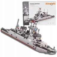 Klocki - KLOCKI KONSTRUKCYJNE STATEK NISZCZYCIEL ZESTAW DLA DZIECI MILITARIA MODEL - miniaturka - grafika 1