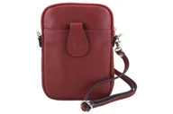 Torebki damskie - Skórzane etui na telefon - Czerwone - miniaturka - grafika 1