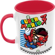 Kubki - Badmario Kubek Ceramiczny Prezent Tasse Mug Super Mario Luigi Princess Peach Bowser, Czerwony 330 ml - miniaturka - grafika 1