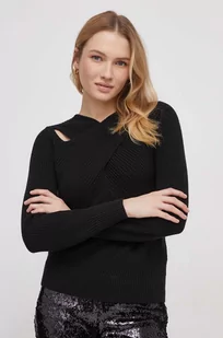 Joop! sweter z domieszką wełny damski kolor czarny - Swetry damskie - miniaturka - grafika 1