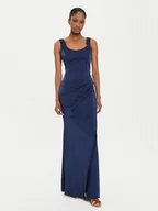 Sukienki - Rinascimento Sukienka wieczorowa CFC0120523003 Granatowy Regular Fit - miniaturka - grafika 1