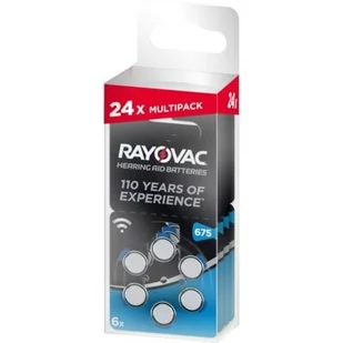 Rayovac 60 x baterie do aparatów słuchowych Power One Varta 675 - Baterie i akcesoria - miniaturka - grafika 1
