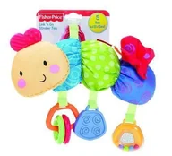 Grzechotki dla dzieci - FISHER PRICE W9911 Wesoła gąsiennica zabawka do wózka - miniaturka - grafika 1