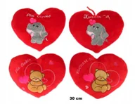 Poduszki dekoracyjne - serce pluszowe 30cm KOCHAM CIĘ / DLA CIEBIE S1331 - miniaturka - grafika 1