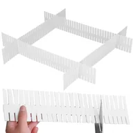 Akcesoria do sztućców - Przegrody do szuflady 4 szt. separatory organizer biały - miniaturka - grafika 1