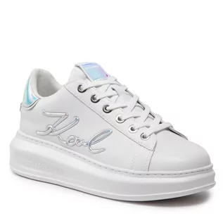 Półbuty damskie - Sneakersy KARL LAGERFELD KL62510A White Lthr/Iridescent - grafika 1