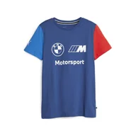 Odzież sportowa dziecięca - Koszulka BMW M Motorsport Essentials Logo PUMA Pro Blue M Color - miniaturka - grafika 1