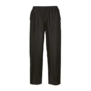 Spodnie męskie - Portwest portwest spodnie od deszczu, czarny, L, czarny S441BKRL - grafika 1