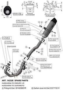 LeoVince zestaw części zamiennych do rury wydechowej - Części motocyklowe - miniaturka - grafika 1