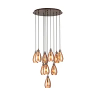 Lampy sufitowe - Eglo SIRACUSA Lampa Wisząca Brązowy 10-punktowe Design Obszar wewnętrzny SIRACUSA Czas dostawy od 10-14 dni roboczych 39509 - miniaturka - grafika 1