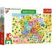 Trefl Puzzle 54el 15556 Trefliki Mapa Polski Pu