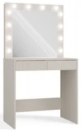 Toaletki - Kaszmirowa toaletka LED z ryflowanymi szufladami - Wenus 7X - miniaturka - grafika 1