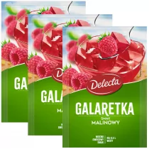 Delecta Galaretka smak malinowy Zestaw 3 x 70 g - Galaretki - miniaturka - grafika 1