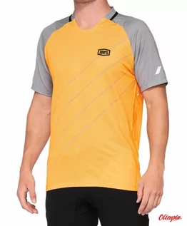 Koszulki rowerowe - Koszulka 100% Celium orange grey - grafika 1