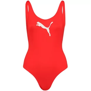 Kostium kąpielowy damski Puma Swim Women Swimsuit 1P czerwony-L - Stroje kąpielowe - miniaturka - grafika 1